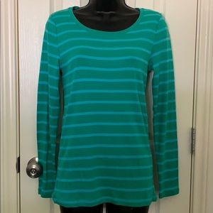 Ann Taylor Striped Cotton Long Sleeve/size M